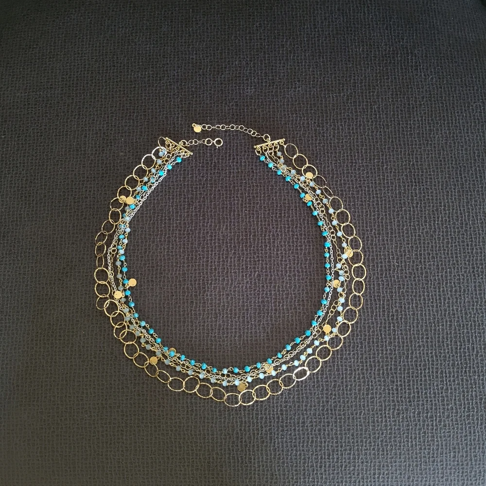 Five🖐 Strand Necklace Statement Necklace - Picture 9 of 16